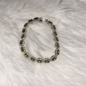 Silver Peridot Bracelet